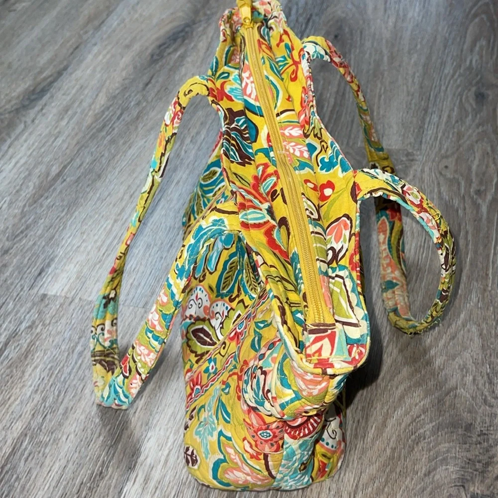 Vera Bradley Yellow Paisley Shoulder Bag/Tote Bag